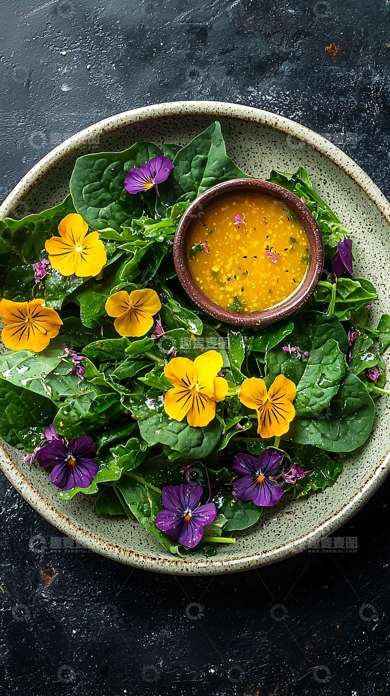 高清大图下载【趣麦麦图】花瓣沙拉