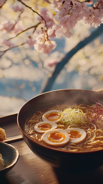 樱花季日式拉面