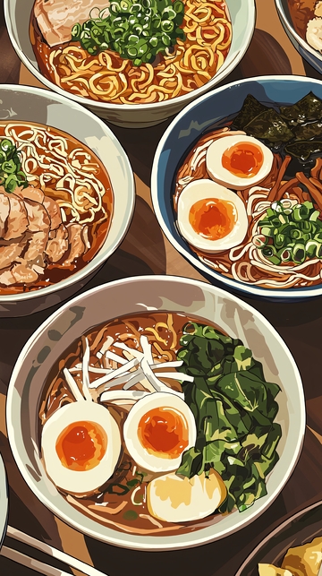 日式拉面美食高清图片