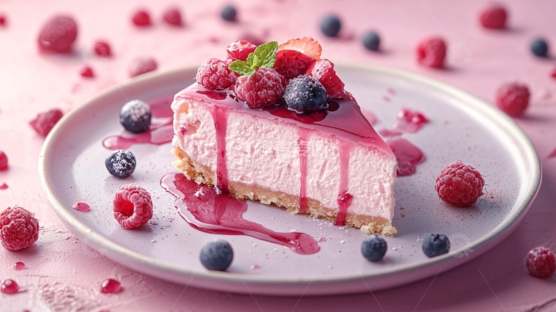 高清大图下载【趣麦麦图】美味的浆果芝士蛋糕