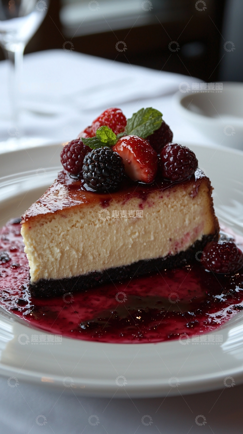 高清大图下载【趣麦麦图】美味莓果芝士蛋糕