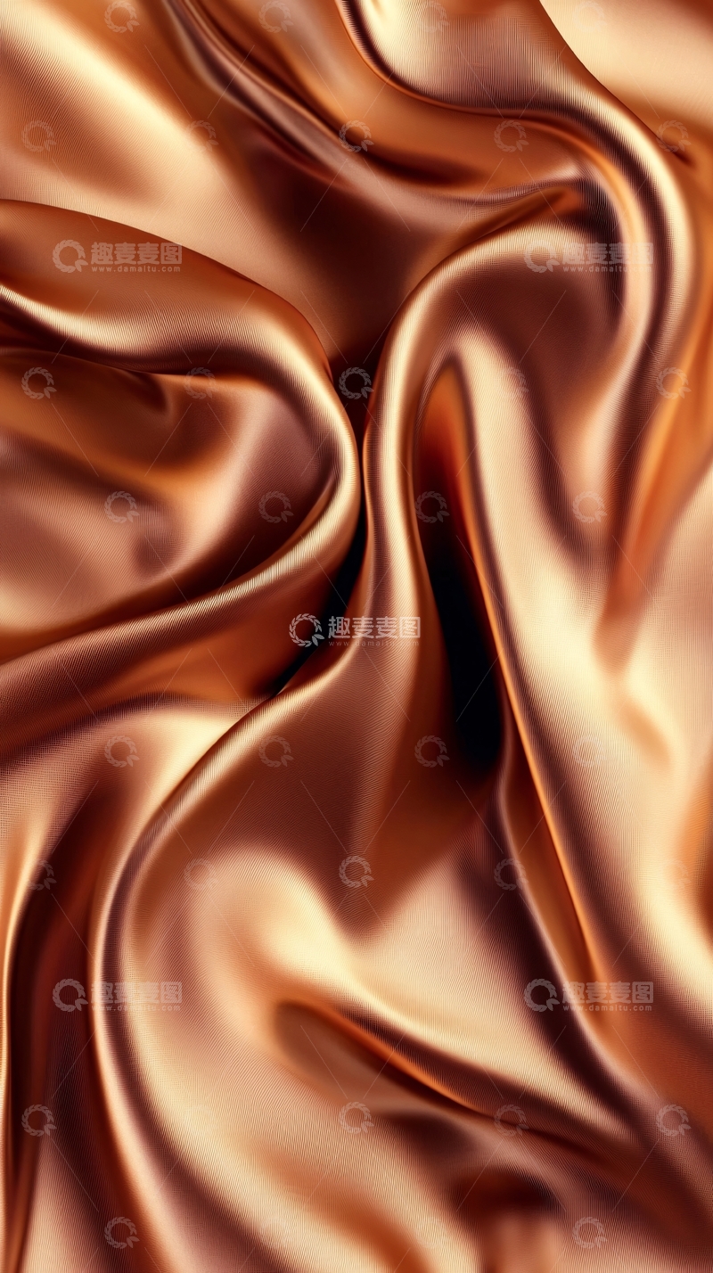 高清大图下载【趣麦麦图】铜色丝绸质感
