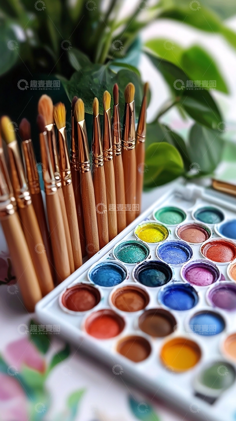 高清大图下载【趣麦麦图】水彩颜料