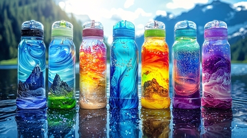 彩色户外运动水杯