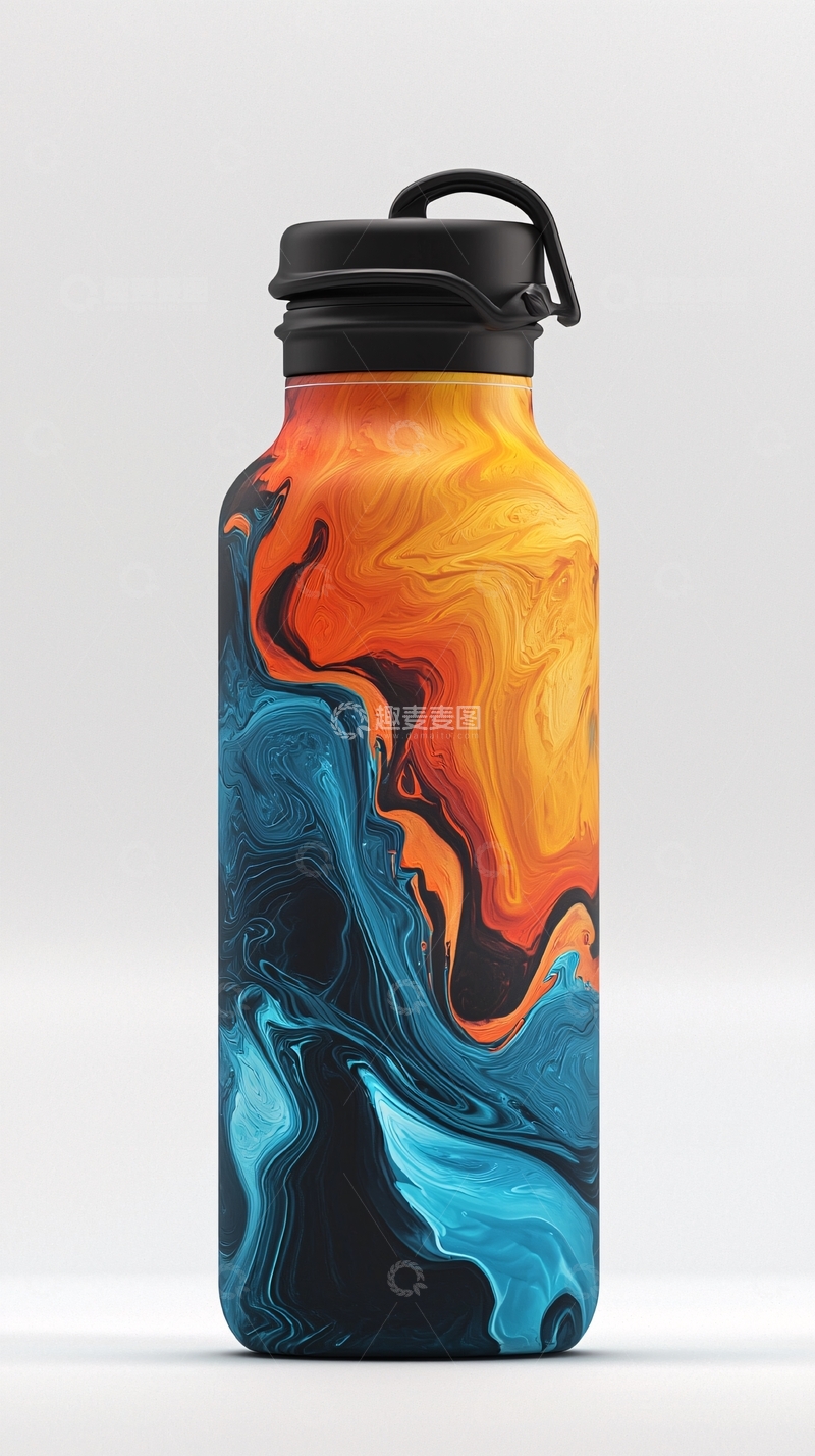 高清大图下载【趣麦麦图】水瓶漩涡渐变色艺术感