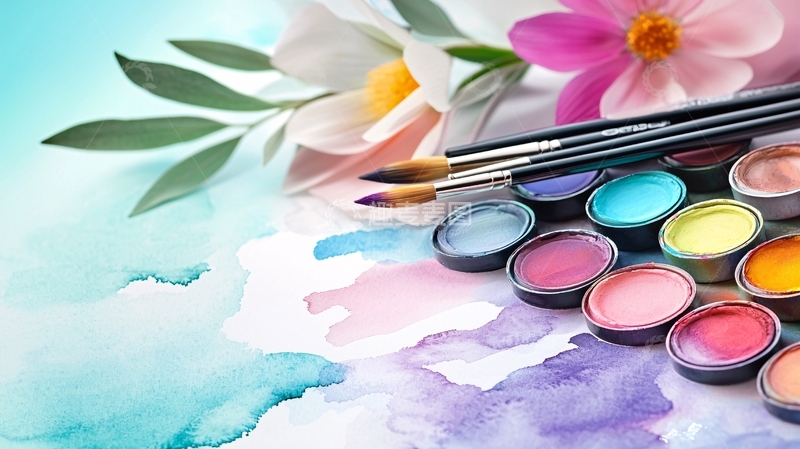 高清大图下载【趣麦麦图】水彩颜料