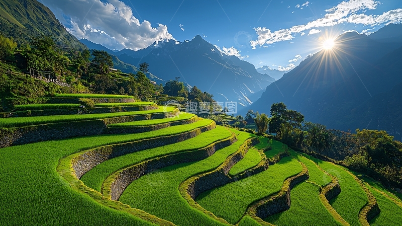 高清大图下载【趣麦麦图】梯田