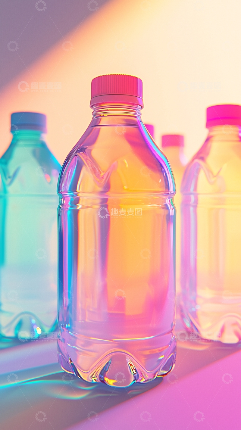 高清大图下载【趣麦麦图】彩色塑料瓶