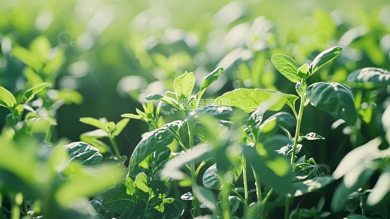 高清大图下载【趣麦麦图】阳光下的绿色植物