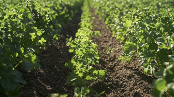 田间绿油油的蔬菜种植