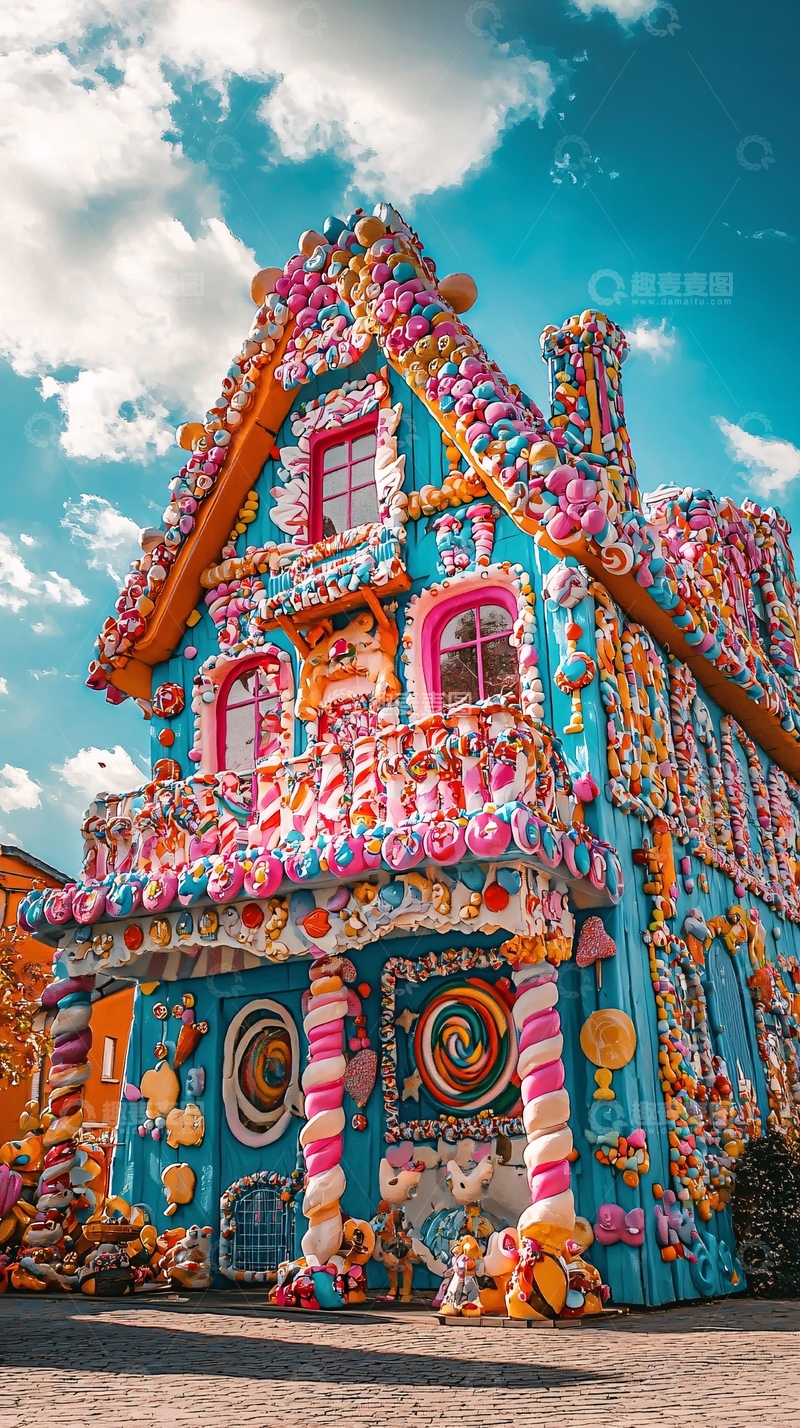 高清大图下载【趣麦麦图】彩色糖果屋