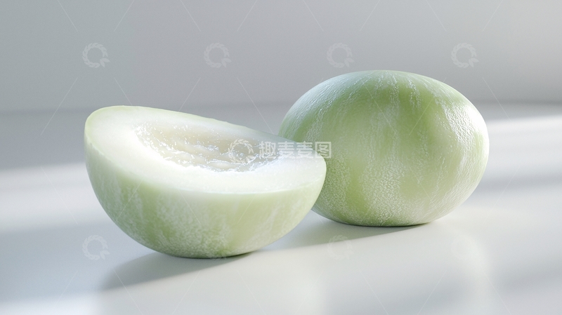 高清大图下载【趣麦麦图】半个绿色水果切面