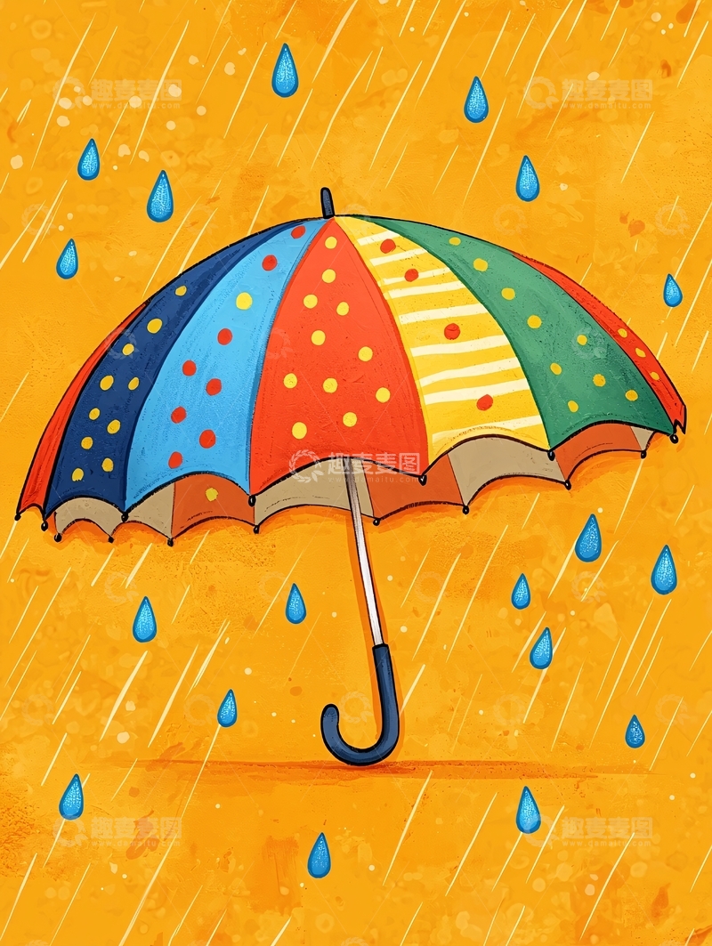 高清大图下载【趣麦麦图】彩色雨伞
