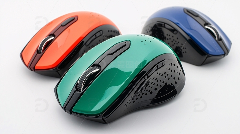 高清大图下载【趣麦麦图】三色无线鼠标
