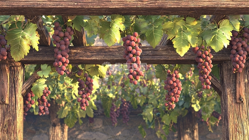 高清大图下载【趣麦麦图】葡萄藤架