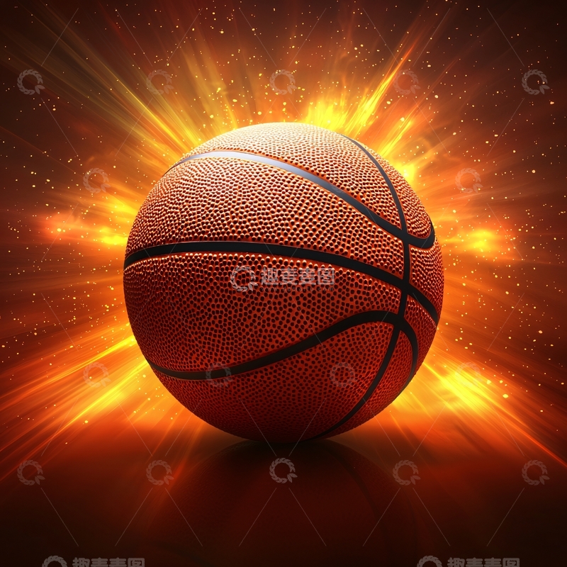 高清大图下载【趣麦麦图】-篮球火焰背景