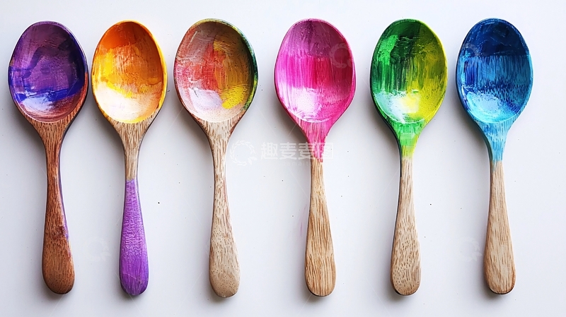 高清大图下载【趣麦麦图】彩色木勺