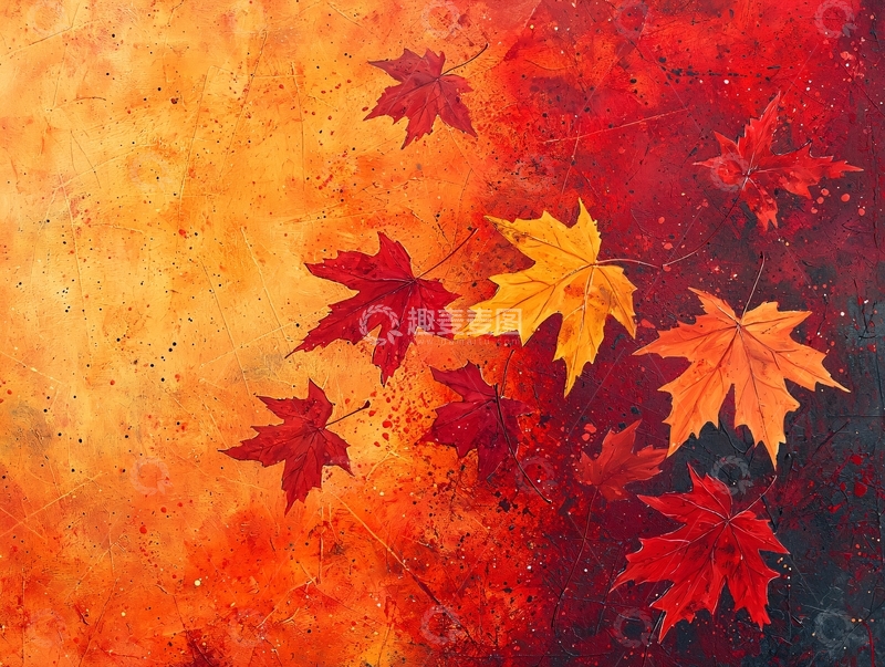 高清大图下载【趣麦麦图】秋季枫叶背景