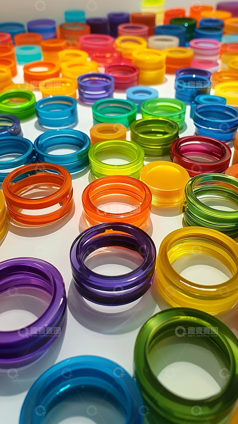 高清大图下载【趣麦麦图】彩色塑料环