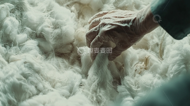 高清大图下载【趣麦麦图】羊毛纤维