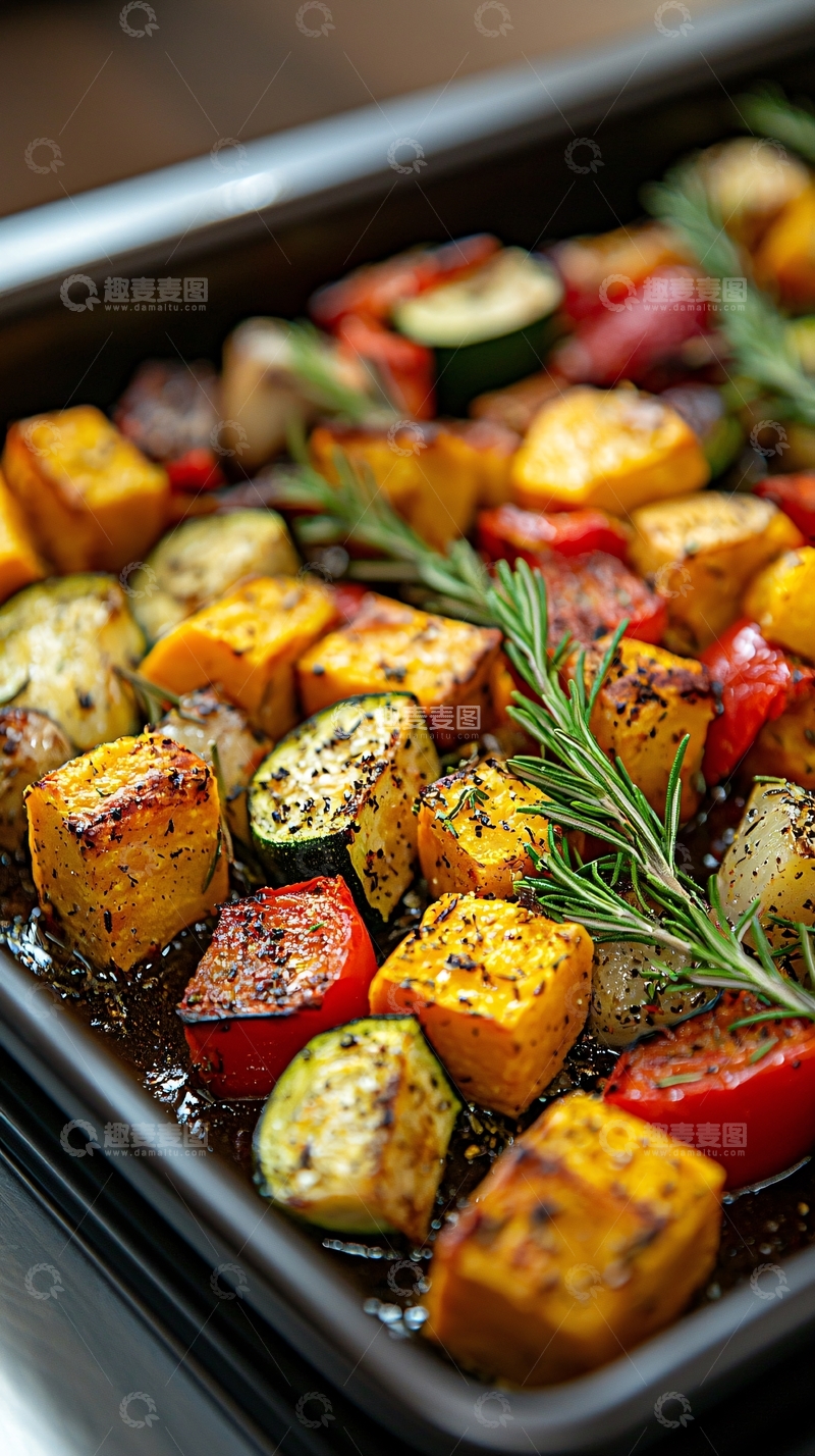 高清大图下载【趣麦麦图】烤箱烤蔬菜