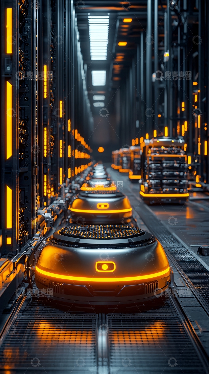 高清大图下载【趣麦麦图】科技感未来工厂内部