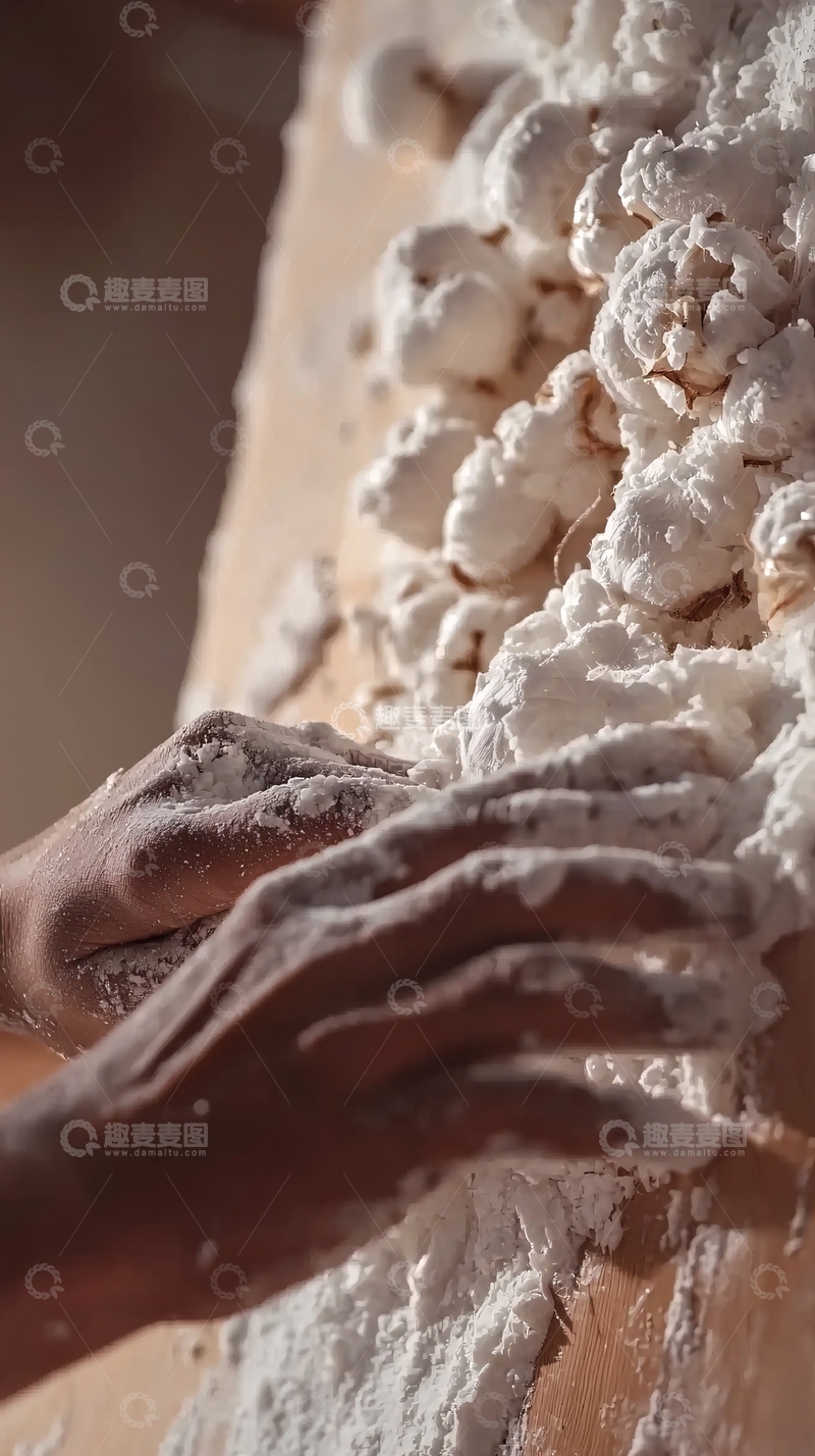 高清大图下载【趣麦麦图】双手揉捏白色粘稠物质