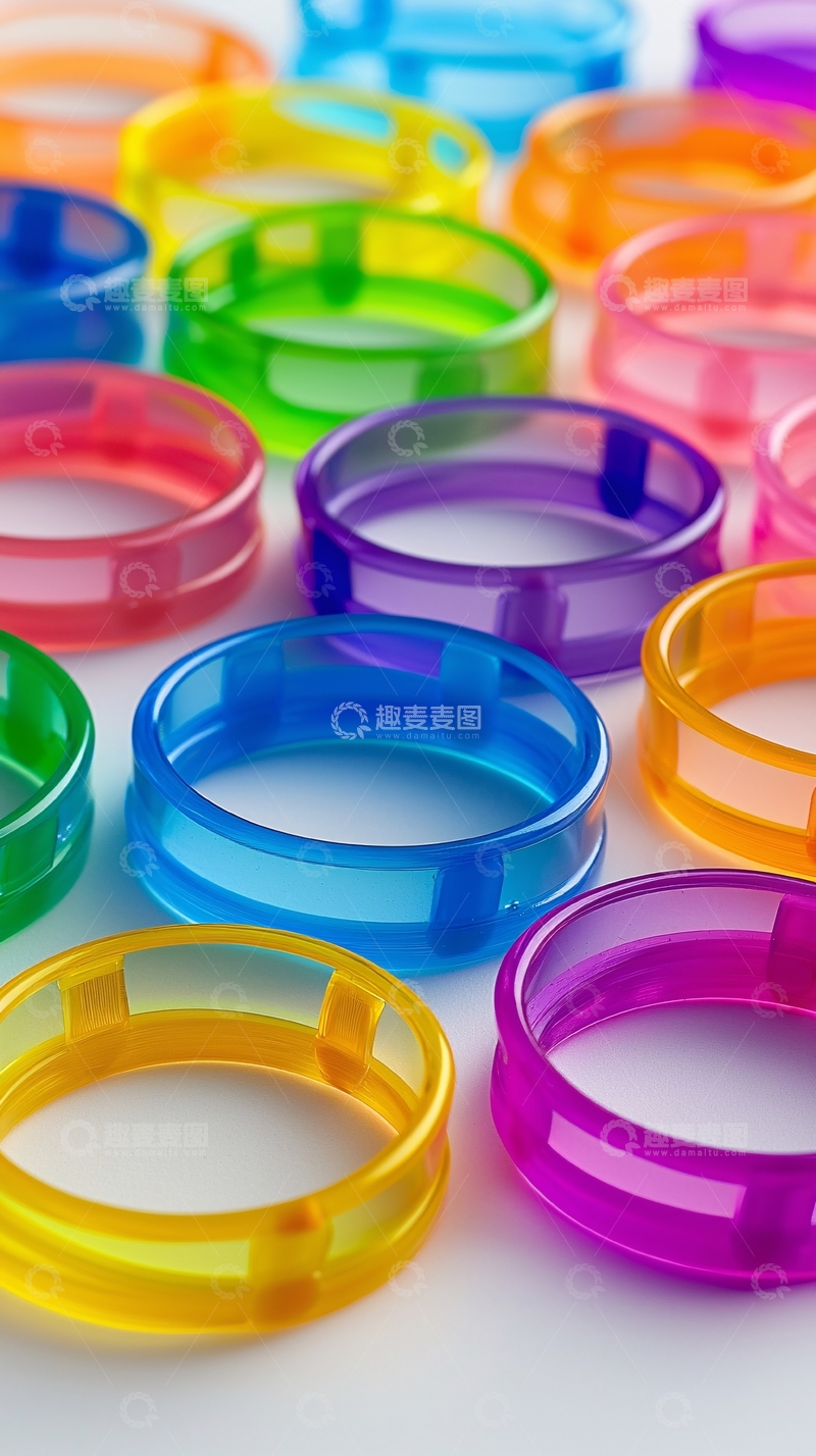 高清大图下载【趣麦麦图】彩色塑料环