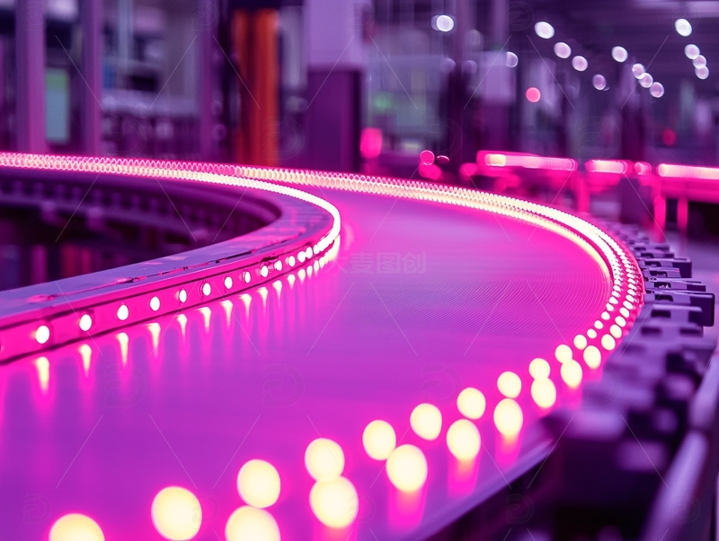 高清大图下载【趣麦麦图】紫光灯带流水线