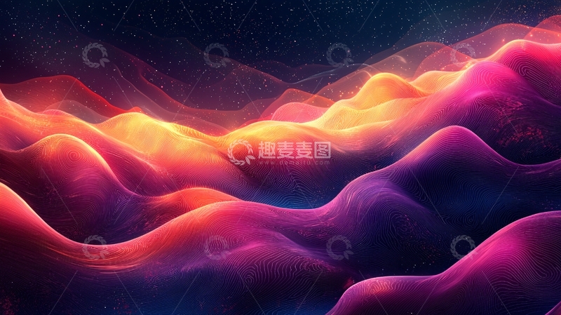 高清大图下载【趣麦麦图】抽象彩色光晕