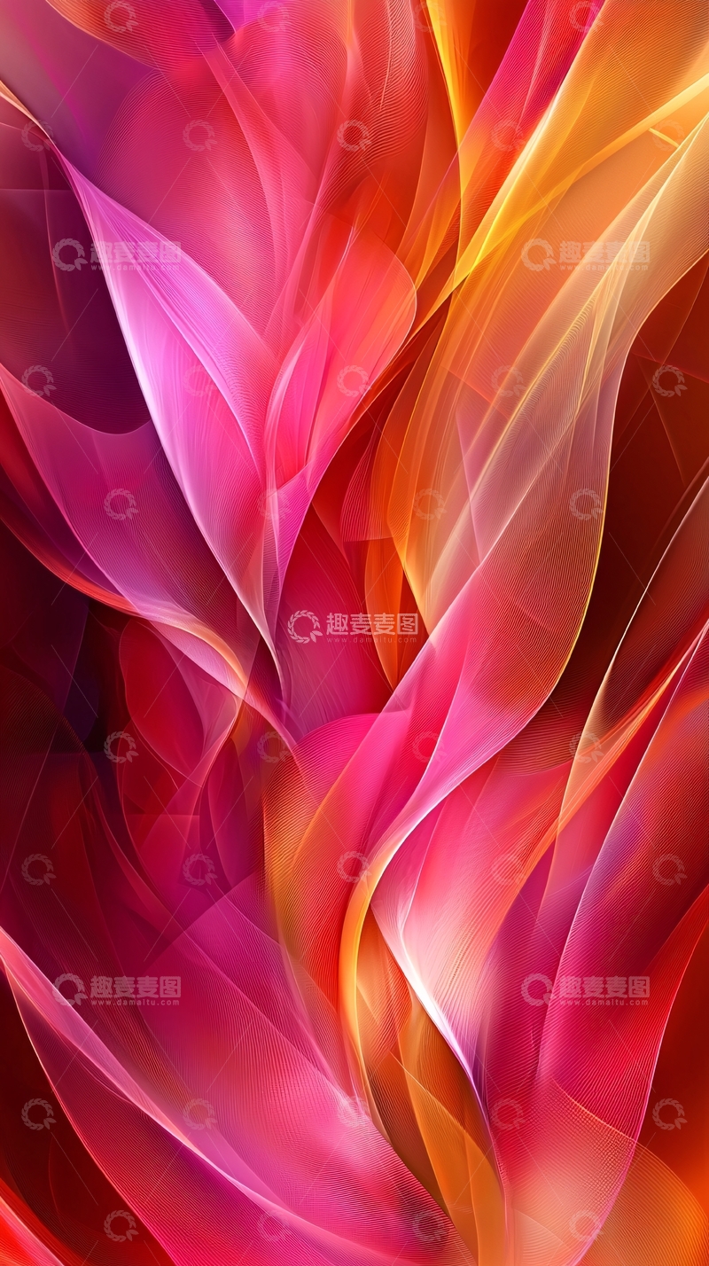 高清大图下载【趣麦麦图】抽象粉色花瓣图案