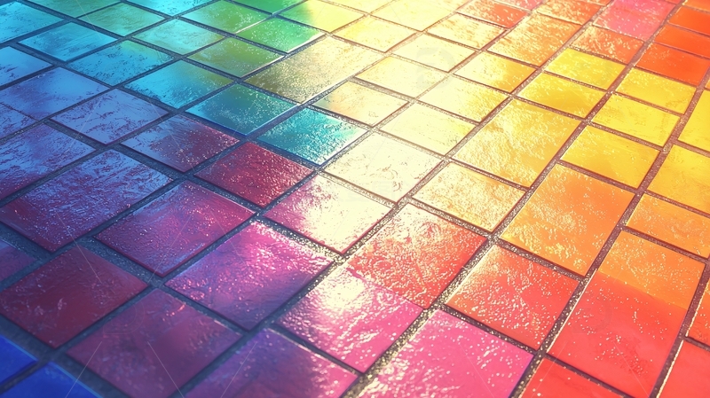 高清大图下载【趣麦麦图】彩虹色地砖
