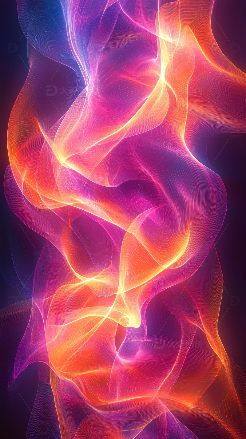 高清大图下载【趣麦麦图】抽象彩色光线