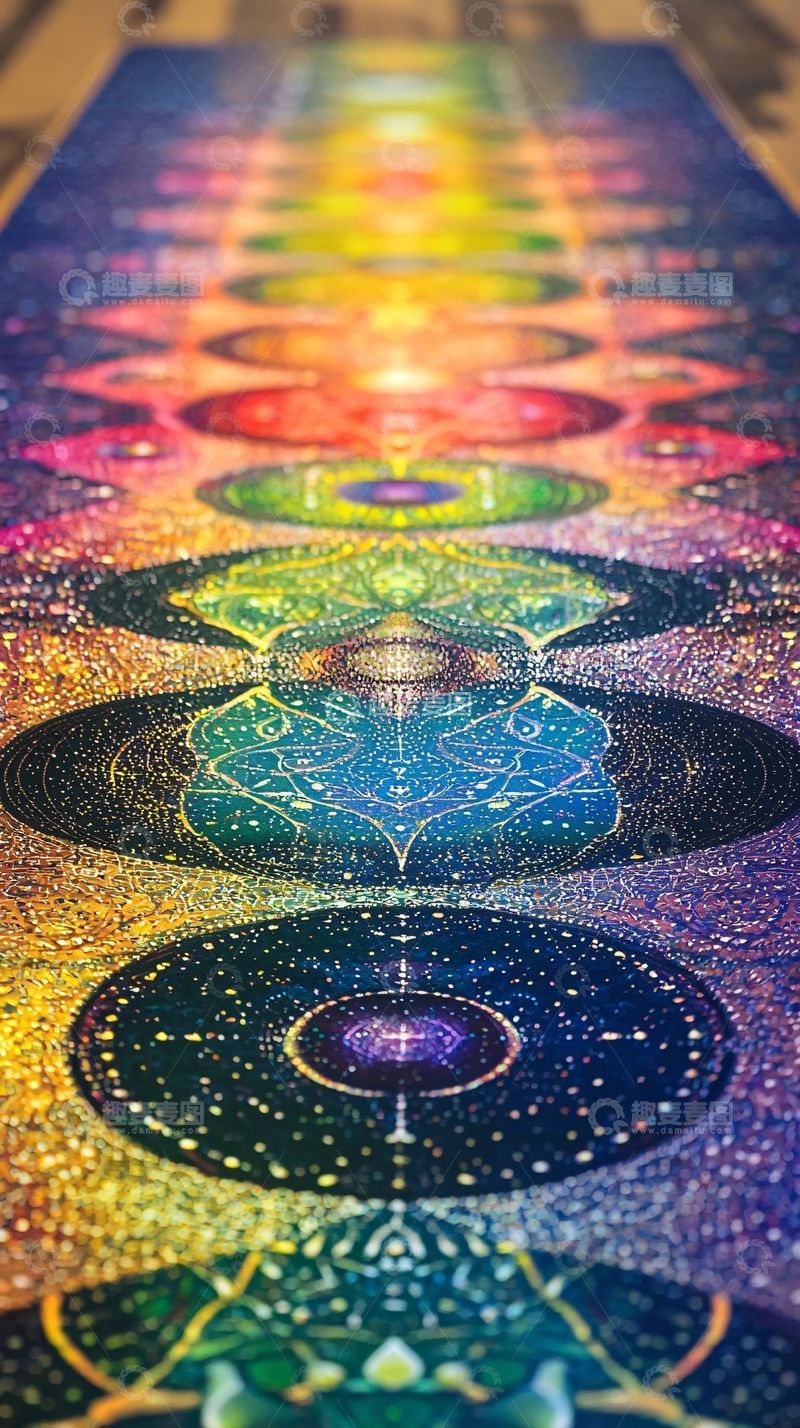高清大图下载【趣麦麦图】七轮脉轮能量图