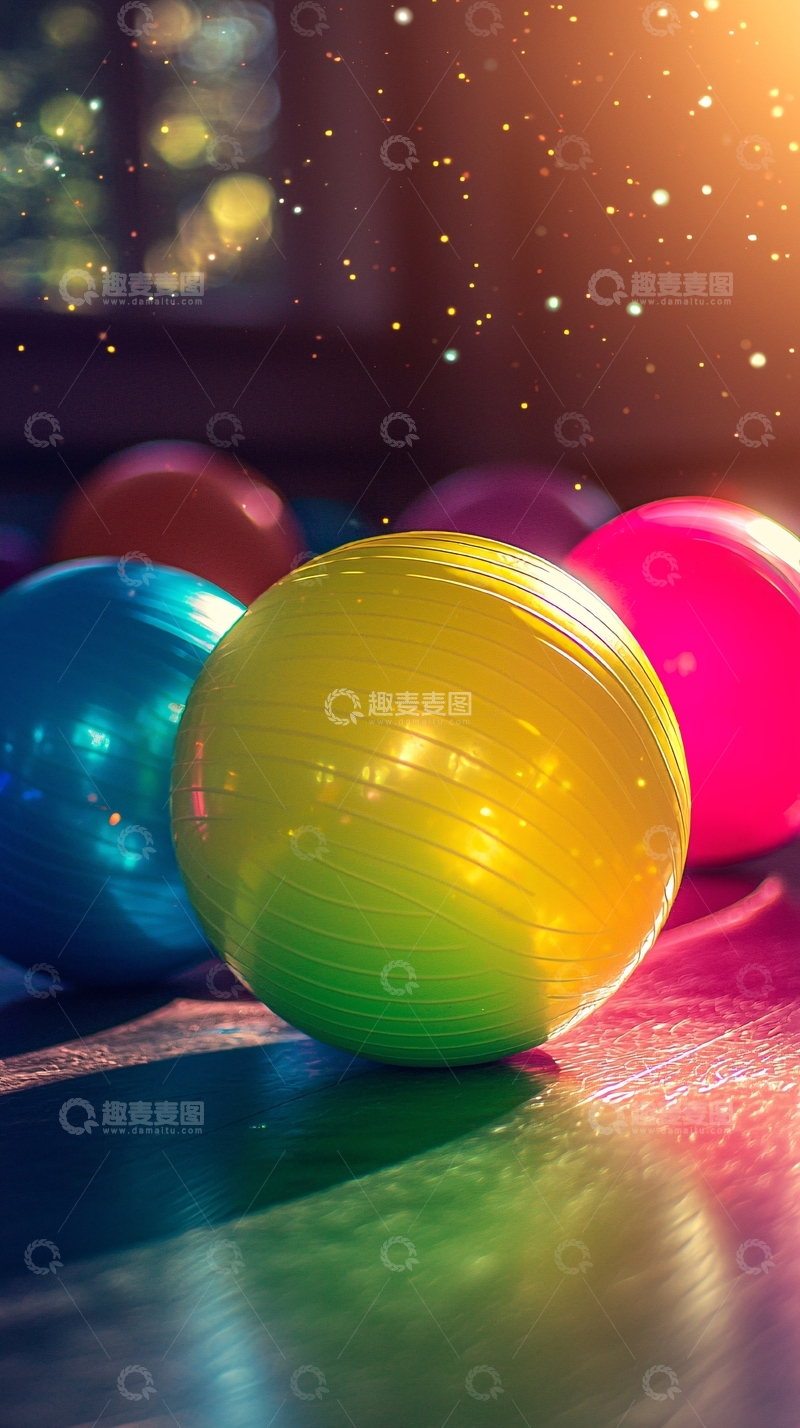 高清大图下载【趣麦麦图】彩色健身球