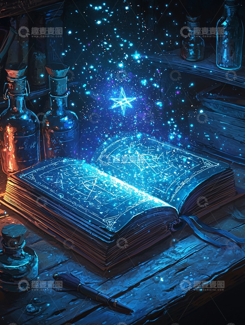 高清大图下载【趣麦麦图】魔法书籍