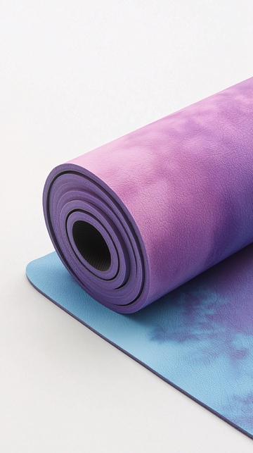 紫色系扎染瑜伽垫