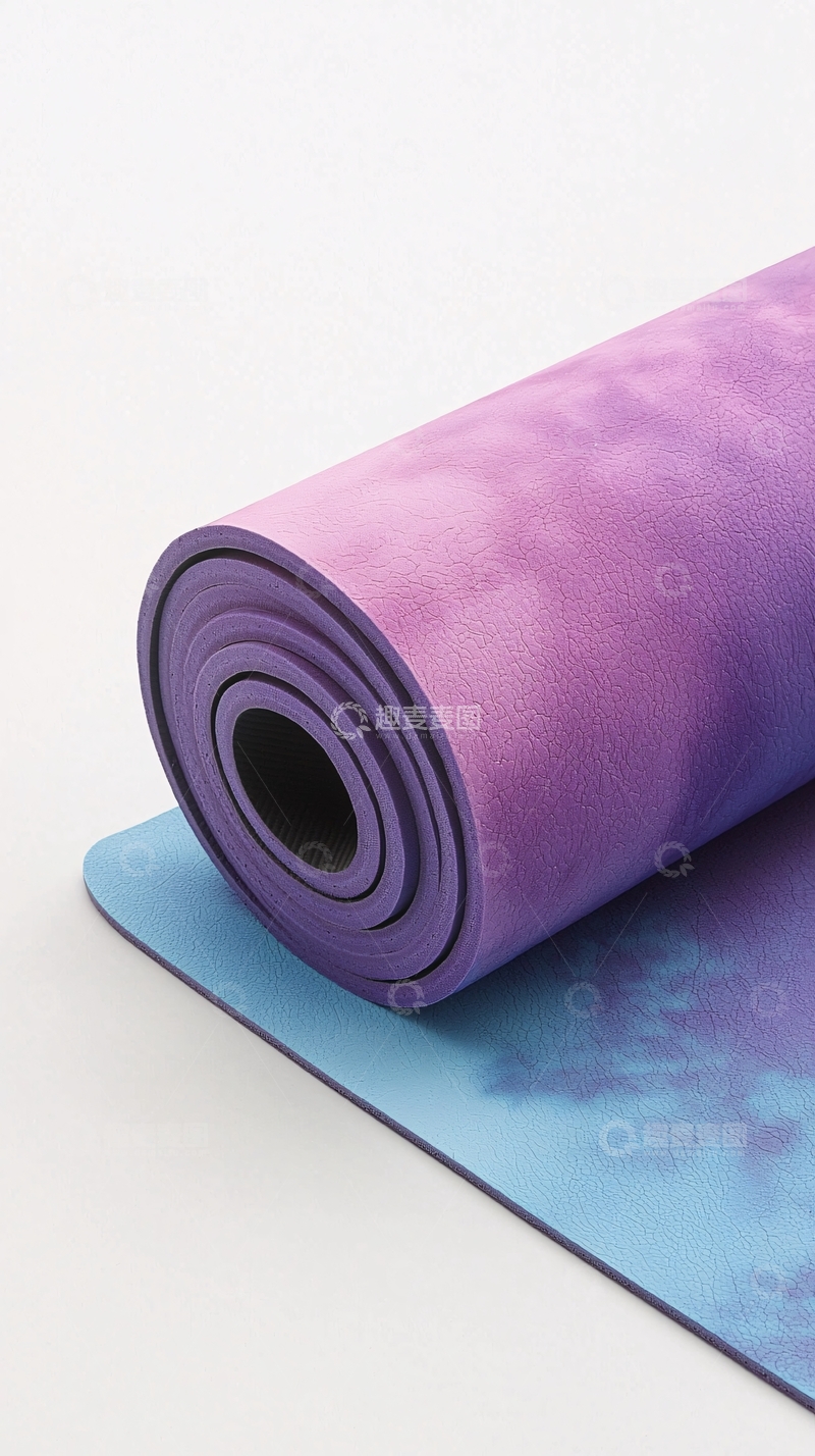 高清大图下载【趣麦麦图】紫色系扎染瑜伽垫