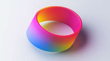 彩虹渐变硅胶手镯