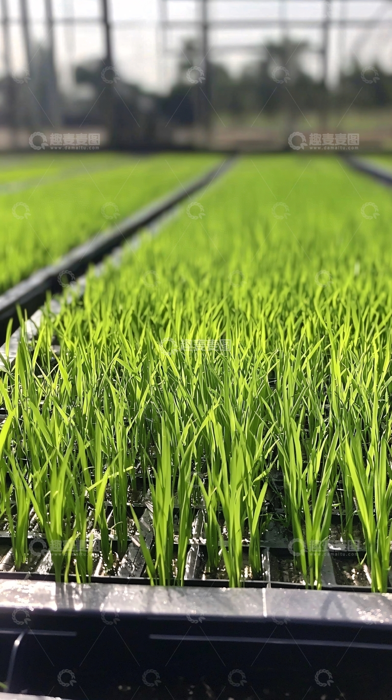 高清大图下载【趣麦麦图】水稻秧苗育苗