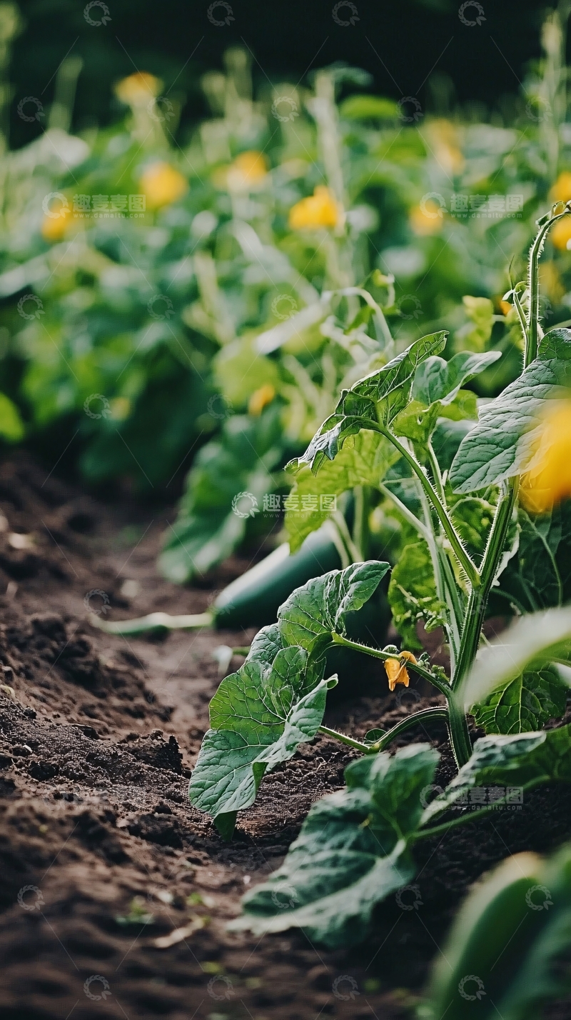 高清大图下载【趣麦麦图】黄瓜田间种植