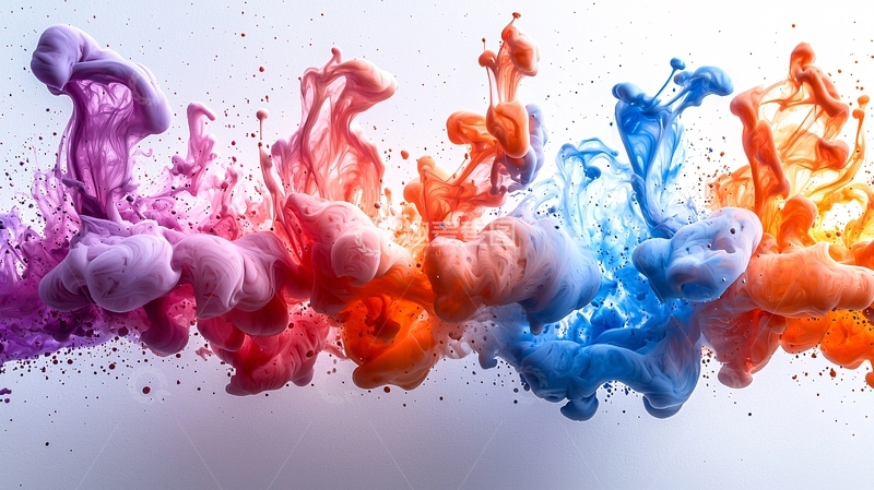 高清大图下载【趣麦麦图】彩色油墨扩散