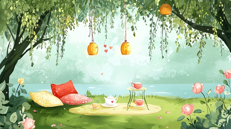 高清大图下载【趣麦麦图】春日森林下午茶
