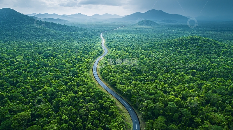 高清大图下载【趣麦麦图】绿色公路