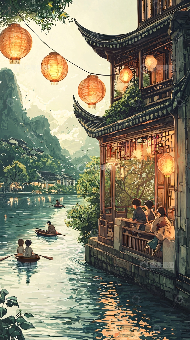 高清大图下载【趣麦麦图】水墨江南