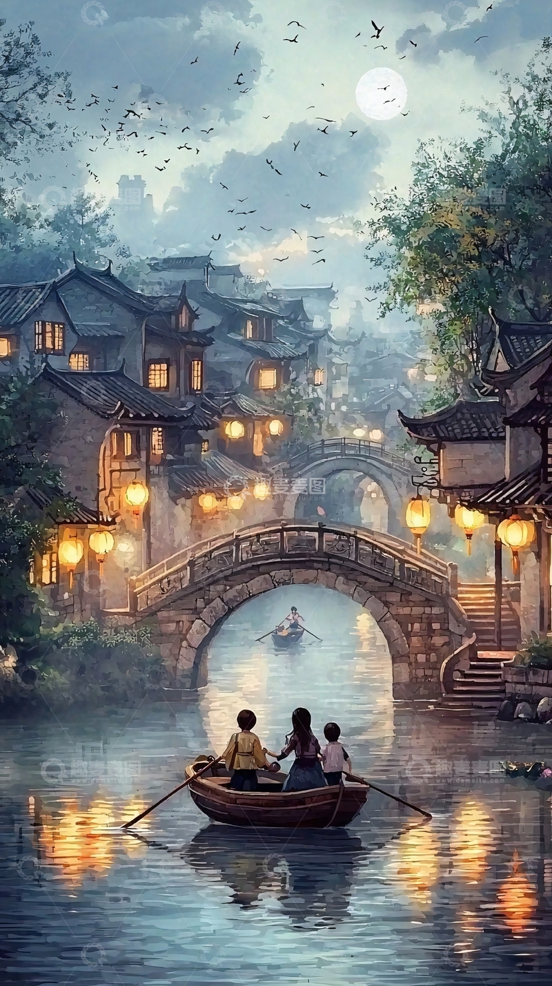 高清大图下载【趣麦麦图】水墨江南