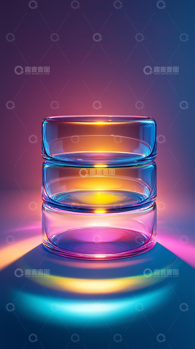 高清大图下载【趣麦麦图】透明堆叠容器