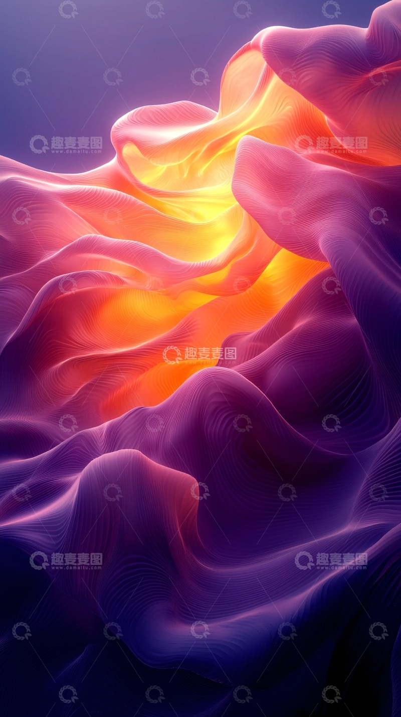 高清大图下载【趣麦麦图】流光溢彩的紫色丝绸