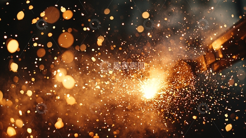 高清大图下载【趣麦麦图】火焰四溅的焊接场景