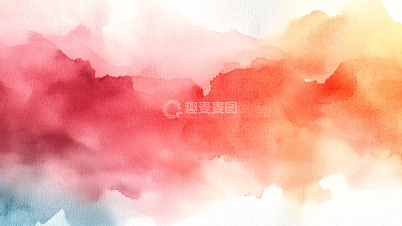 高清大图下载【趣麦麦图】彩色水彩云彩背景